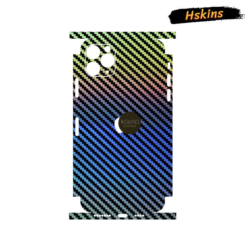 Miếng dán skin carbon 3D 7 màu iPhone 14 Pro Max / 13 Pro Max / 12 Pro Max / 11 Pro Max /  Xs max lưng full viền