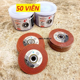 Hộp 50 viên Đá cắt sắt cắt inox 1 tấc loại 1 - đá đỏ