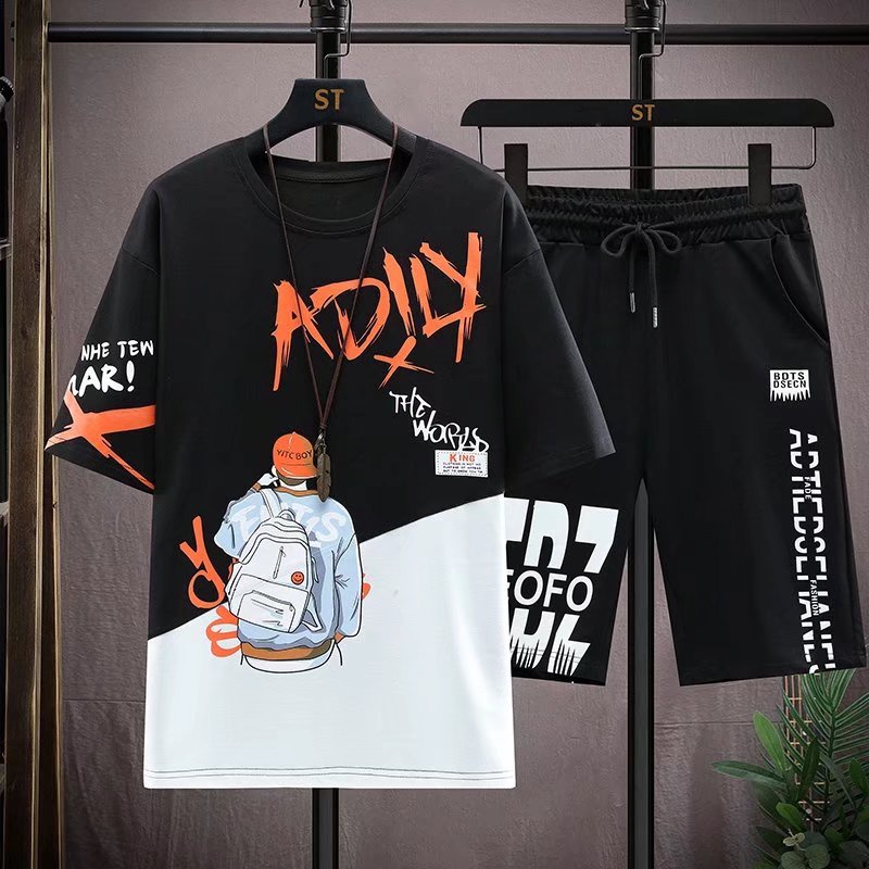 Áo Thun Tay Ngắn Cổ Tròn In Hình Thời Trang Mùa Hè Cho Nam size Lớn [M-5XL]