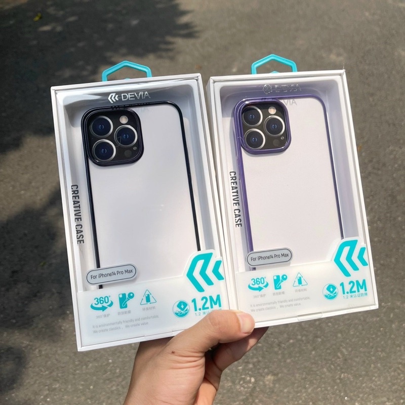 Ốp Lưng Cao Cấp DEVIA Iphone 14, 14 Pro, 14 Plus, 14 Pro Max Không Ố Vàng, Gờ Cao Bảo Vệ Camera