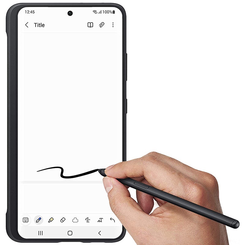Ốp Điện Thoại Silicon Dẻo Kèm Ngăn Đựng Bút Cảm Ứng Cho Samsung Galaxy S21 Ultra 5g S-Pen + S21Ultra có khe để bút S-Pen - Hàng nhập khẩu case s pen
