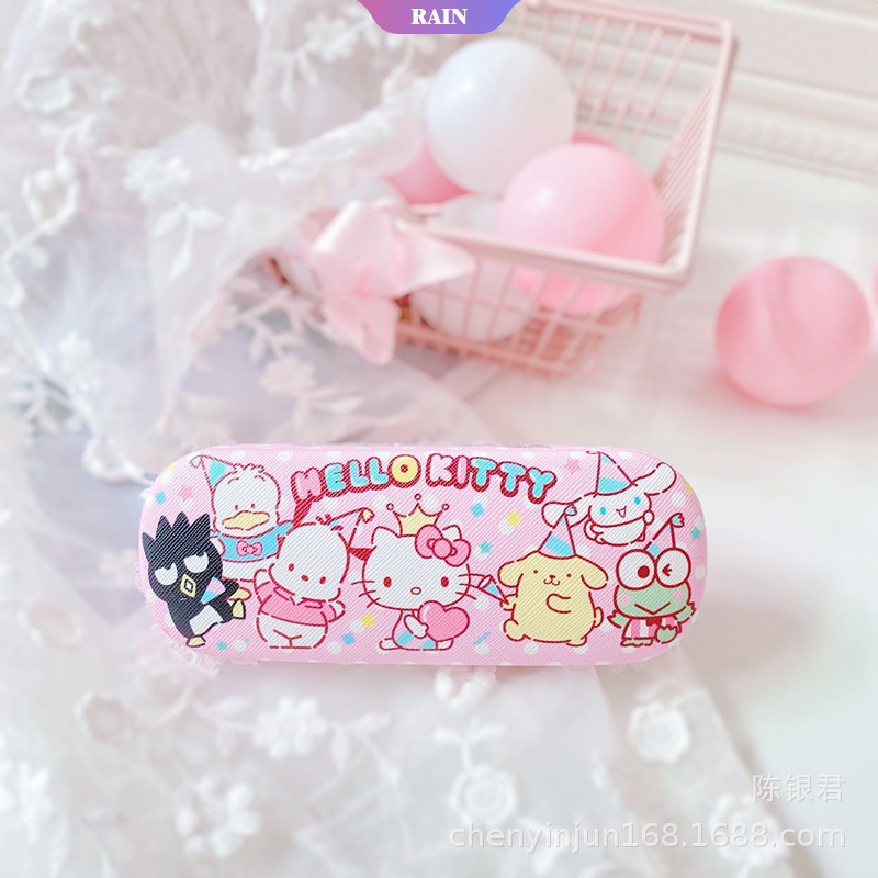 SANRIO Hộp Đựng Mắt Kính Bằng Da PU Họa Tiết Hoạt Hình Cinnamoroll Kuromi Đáng Yêu Chống Rơi Vỡ