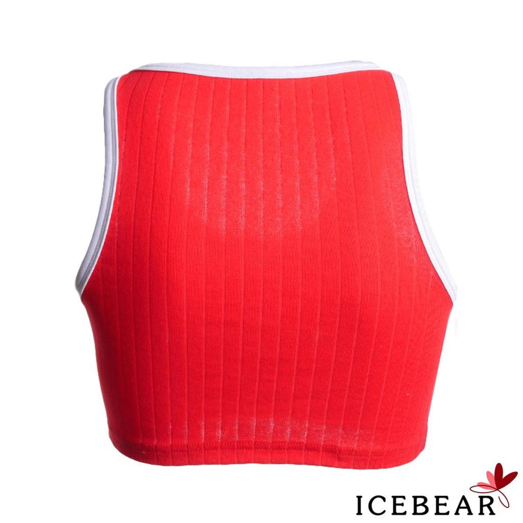 Áo Sát Nách Cổ Chữ U Cài Nút Màu Sắc Tương Phản Thời Trang Cho Nữ