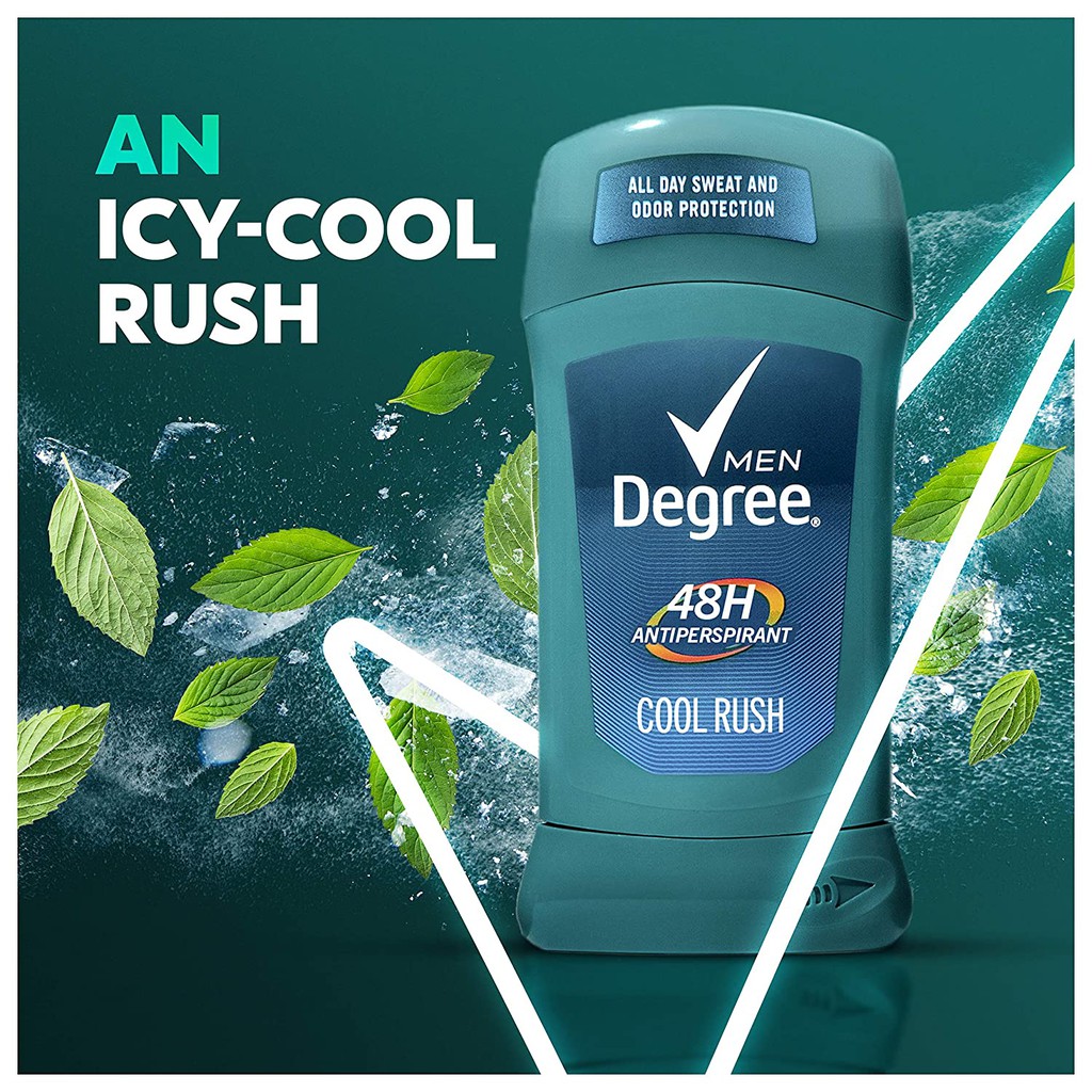 [Freeship] Lăn Khử Mùi Degree Men Original Cool Rush 76Gr (Sáp Trắng)