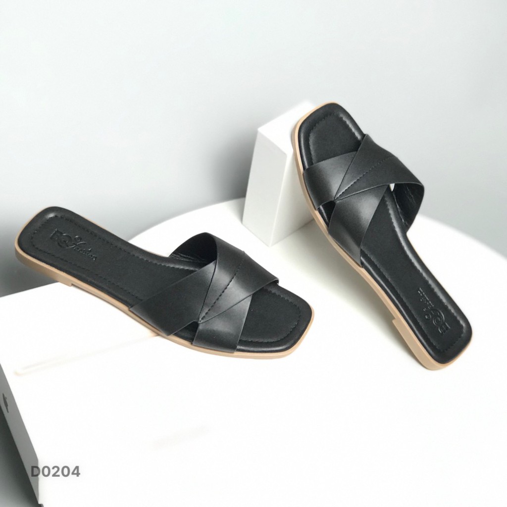 Dép nữ BQ ❤️FREESHIP❤️ Dép lê nữ quai chéo kiểu mới D0204