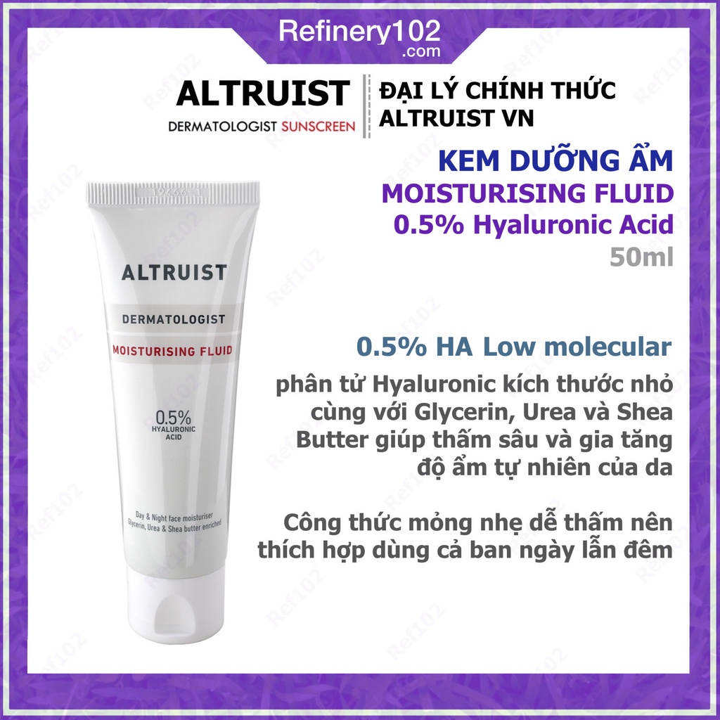 Kem dưỡng cấp ẩm phục hồi da khô Altruist Dermatologist Dry Skin Repair Cream 10% Urea 200ml - Fluid 0.5%HA [Chính hãng]