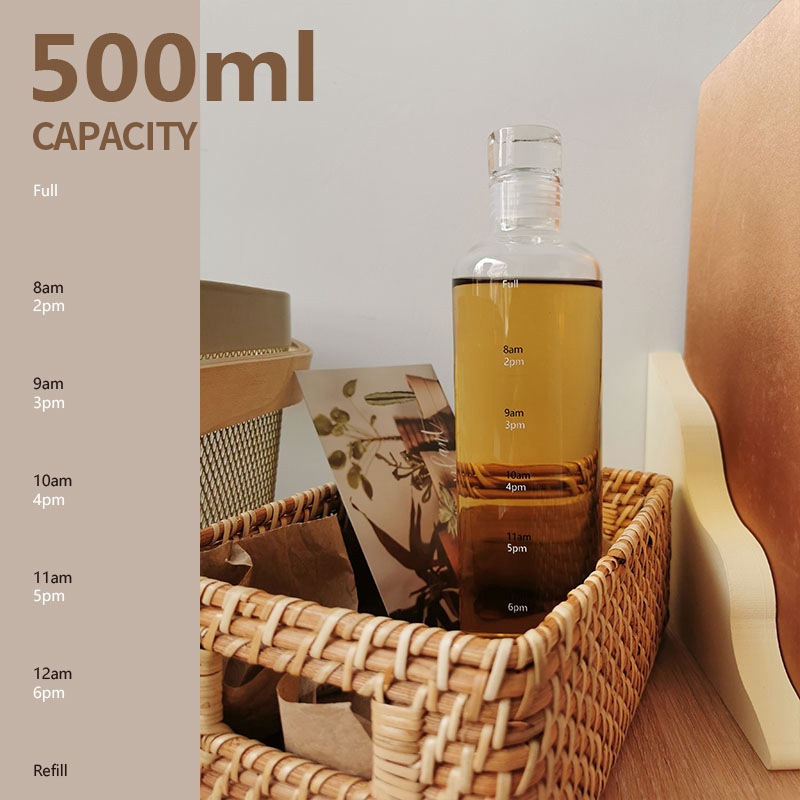 Bình đựng nước có vạch chia tiện dụng cho học sinh dung tích 500ml