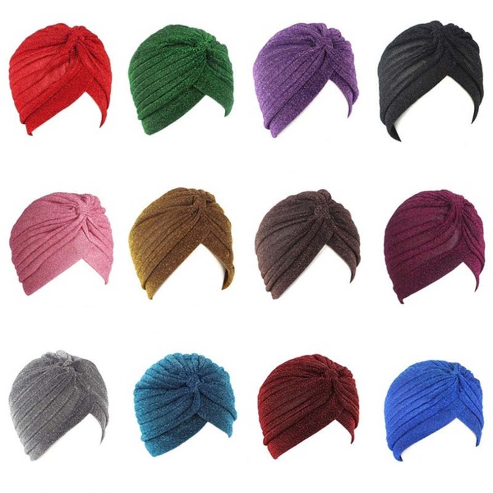 Ahour Mũ Turban Thắt Nút Chất Liệu Cotton Co Giãn Mềm Mại Phong Cách Ấn Độ Thời Trang Cho Nữ