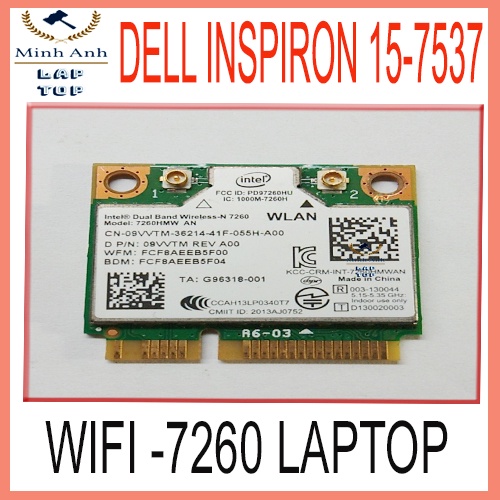 Thay wifi-7260H laptop dell inspiron 15-7537
