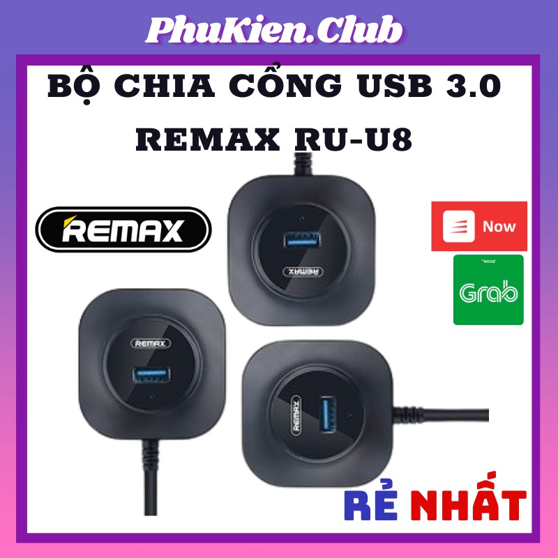 BỘ CHIA CỔNG USB 3.0 REMAX RU-U8 ✔️ Bảo hành toàn quốc 12 tháng