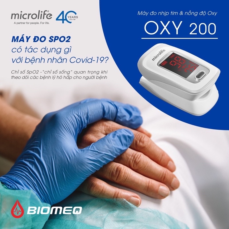 Máy Đo Nồng Độ Oxi Trong Máu Và Nhịp Tim MICROLIFE OXY 210 New Thương Hiệu Thụy Sĩ Bảo Hành 24 Tháng