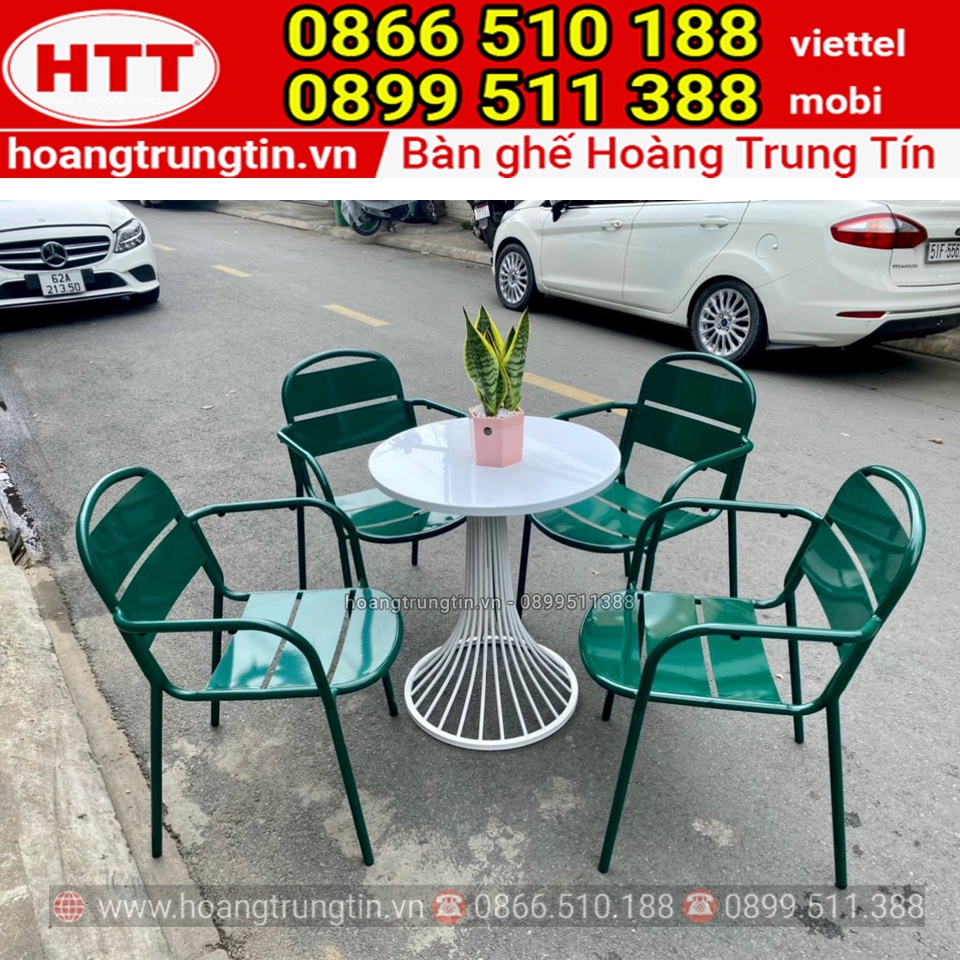 ghế sắt cafe ngoài trời đẹp giá rẻ trực tiếp công ty Hoàng Trung Tín sản xuất. mẫu mới 2022