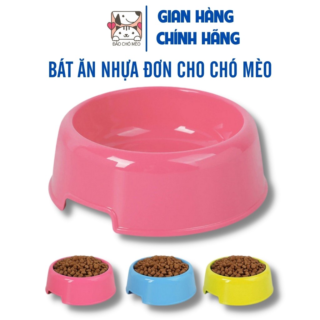 Bát ăn nhựa đơn bát ăn đơn siêu rẻ cho chó mèo - Đảo Chó Mèo
