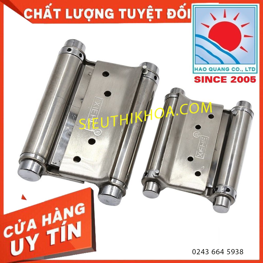 Bộ 2 lá bản lề 2 chiều inox