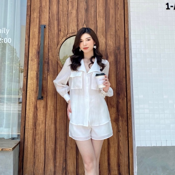 Set Bộ Áo Sơ Mi Nữ Cao Cấp Thời Trang Chất Liệu Tơ By LEMIA Design - 21SAQ01