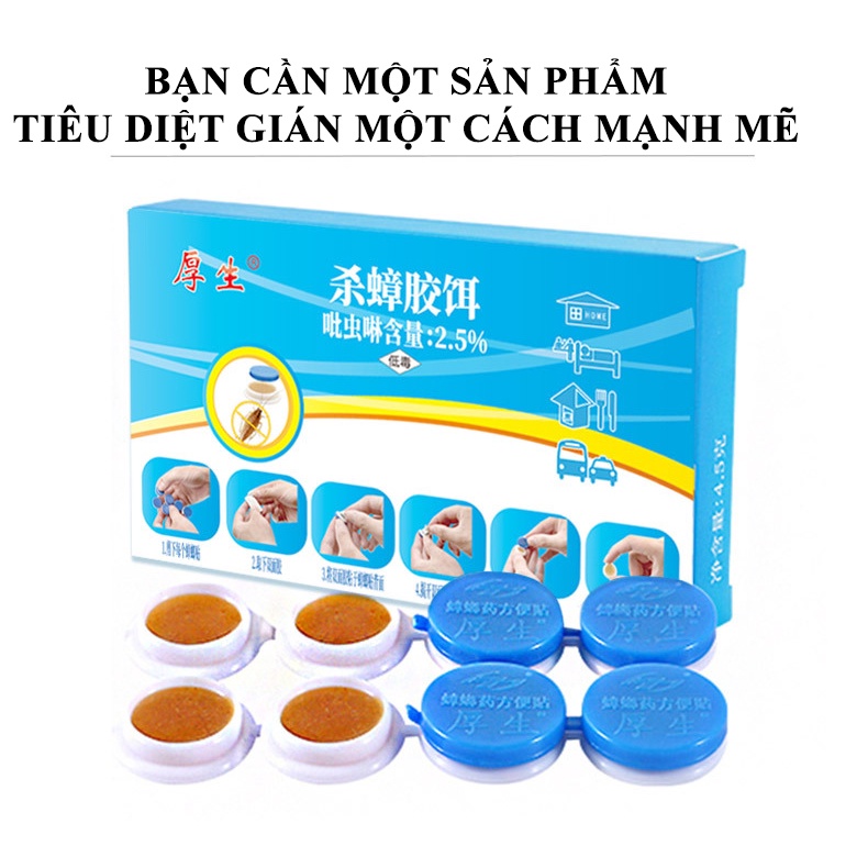 Vỉ 8 Viên Diệt Gián Hiệu Quả, An Toàn Sử Dụng Dễ Dàng