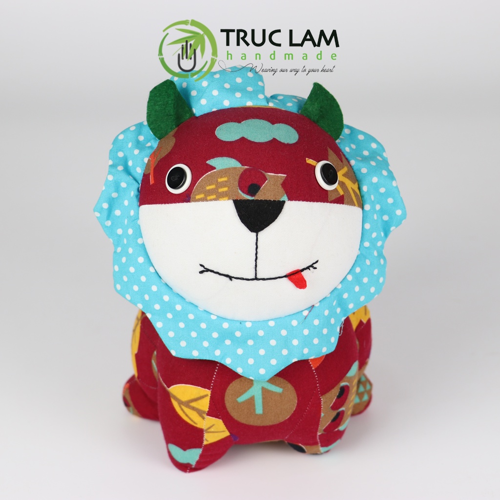 Đồ Chơi Cho Bé Thú Nhồi Bông Hình Sư Tử Mặt Trời Vải Hoa Bông Gòn Cao Cấp - Trúc Lâm Handmade