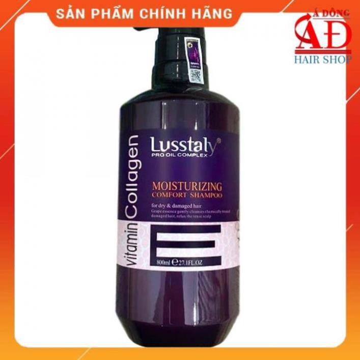 Dầu gội phục hồi siêu mượt tóc cao cấp Lusstaly Vitamin Collagen Moisturizing Comfort shampoo 800ml