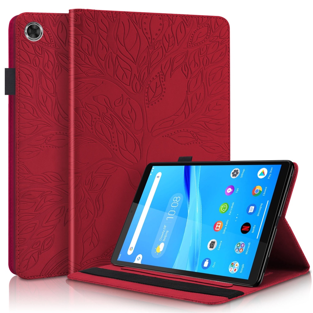 Ốp máy tính bảng da PU nắp lật hình cây 3D cho Lenovo Tab M8 HD 8.0 inch TB-8505F TB-8505X M8 FHD TB-8705F TB-8705X