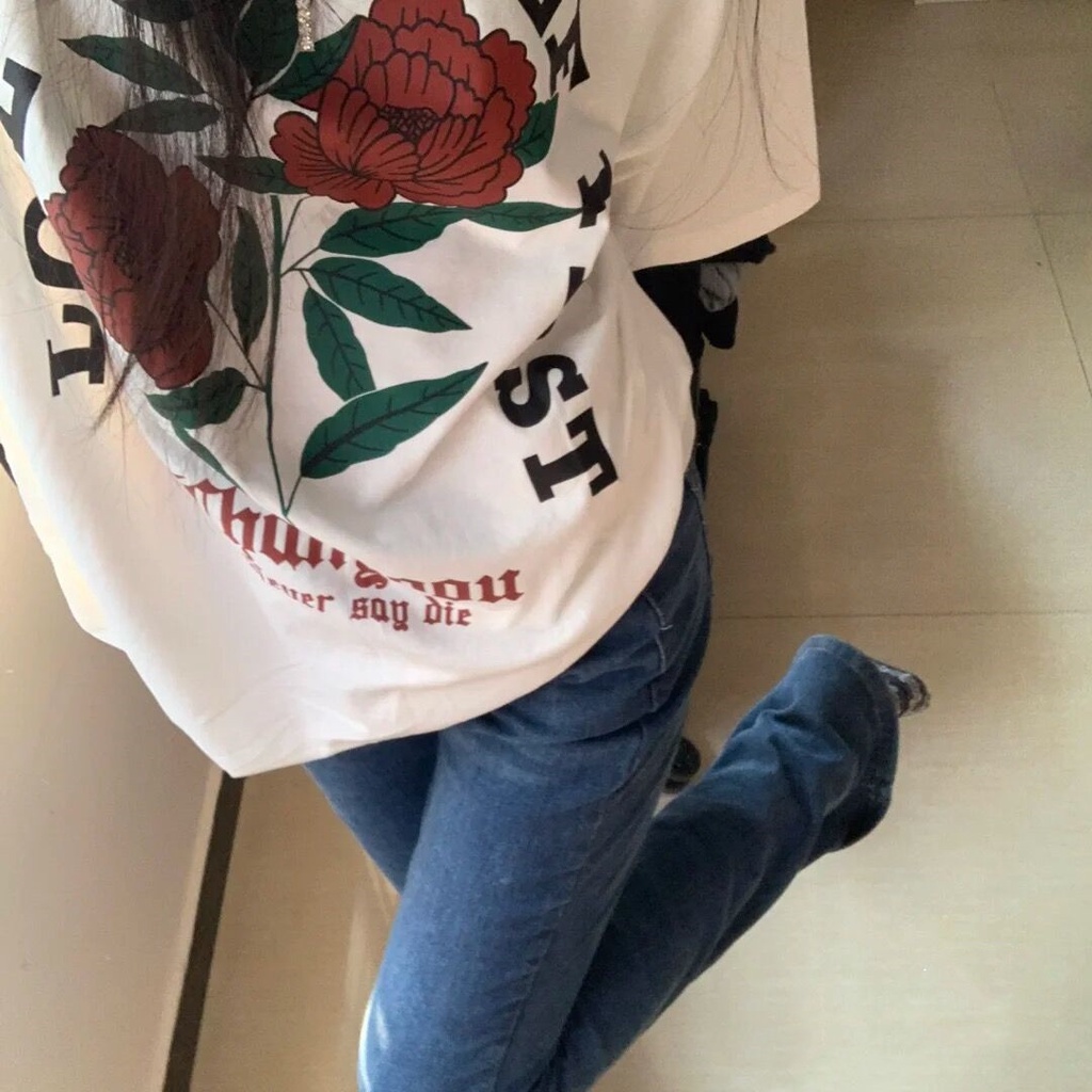 Áo Thun Nữ Ngắn Tay Cổ Tròn Thời Trang Hàn