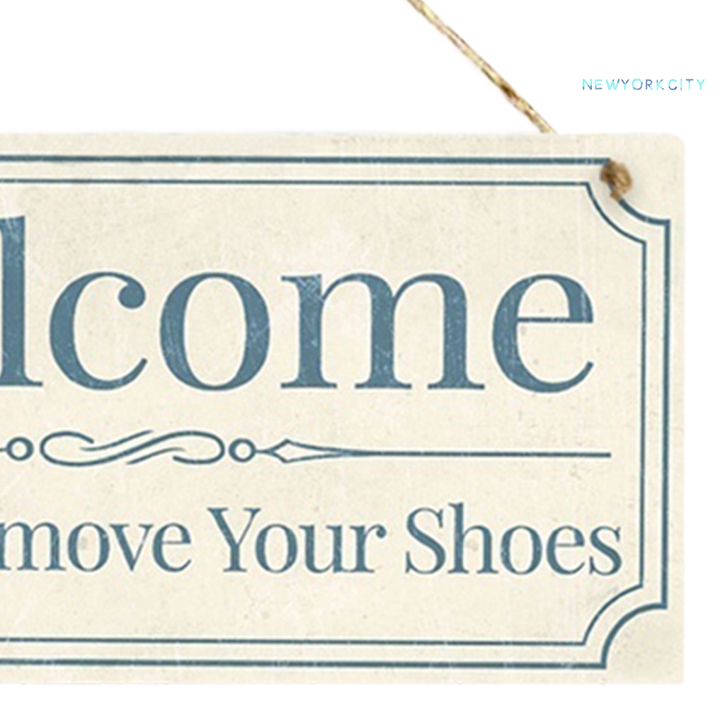 Ny Bảng Gỗ Chào Mừng Bề Mặt Mịn Thời Trang Treo Cửa Chào Mừng Giáng Sinh Hom