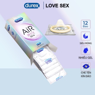 Bao cao su durex air 10 bao. bcs siêu mỏng tăng cường gel bôi trơn - ảnh sản phẩm 2