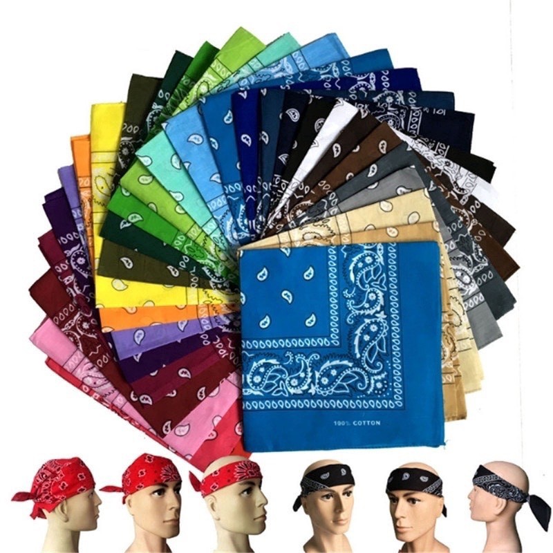 KHĂN BANDANA, TURBAN HOẠ TIẾT UNISEX, ĐEO CỔ, CỘT TÓC, ĐEO TAY