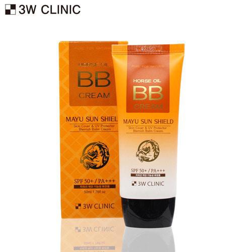 Kem Nền Trang Điểm BB Tinh Chất Dầu Ngựa 3W CLINIC HORSE Oil BB Cream 50 ml - 3W134