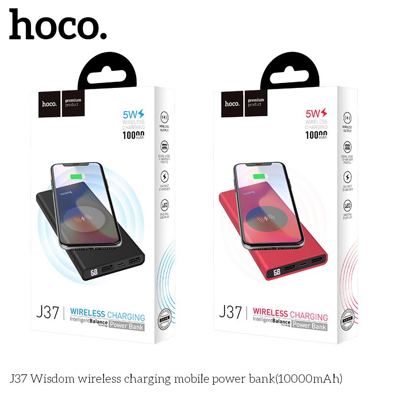 Sạc Dự Phòng không dây Hoco J37 - 10.000 mAh,BH 1 năm