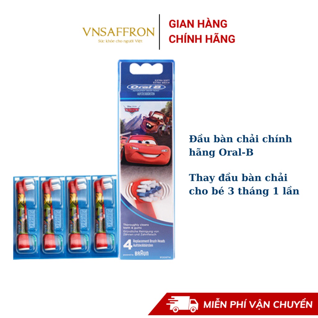 Đầu bàn chải trẻ em Oral B thay thế chính hãng (Disney, Starwar,...) cho trẻ em, bé trai từ 3 tuổi