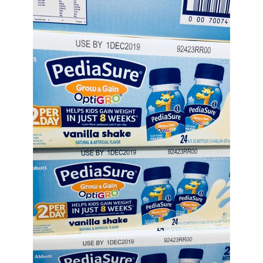 Sản phẩm dinh dưỡng Pediasure dạng nước( thùng 24 chai x 237ml) của Mỹ