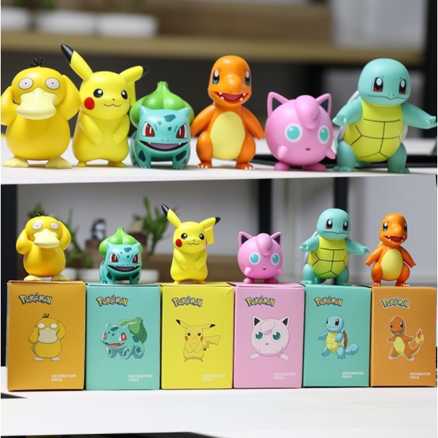 Mô Hình Pikachu, Phim Hoạt Hình Pokemon, Thích Hợp Trang Trí, Decor, Bộ Sưu Tập, Làm Quà Tặng - Full Box