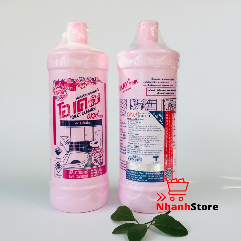 Nước Tẩy Toilet Okay Pink/ Okay Cleanser Mint 960ml - Thái Lan