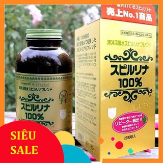 Tảo Xoắn Spirulina Nhật Bản Hộp 2200 Viên - tem đỏ