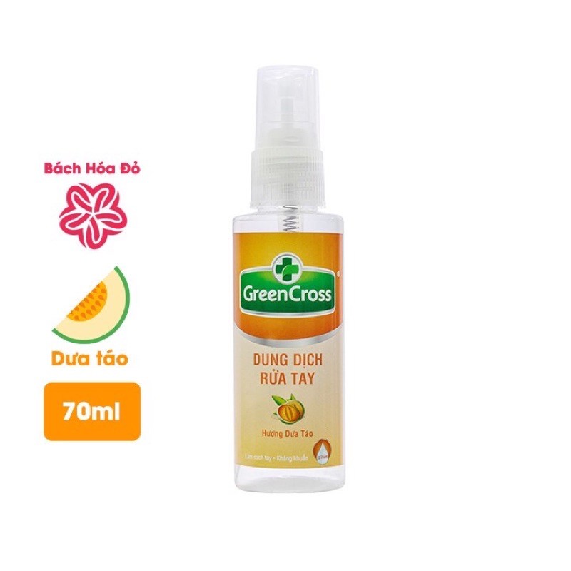 Xịt rửa tay diệt khuẩn,khử mùi,làm sạch,giữ ẩm,kháng khuẩn mini Grencroos 70ml(mẫu mới) Xuất hoá đơn đỏ