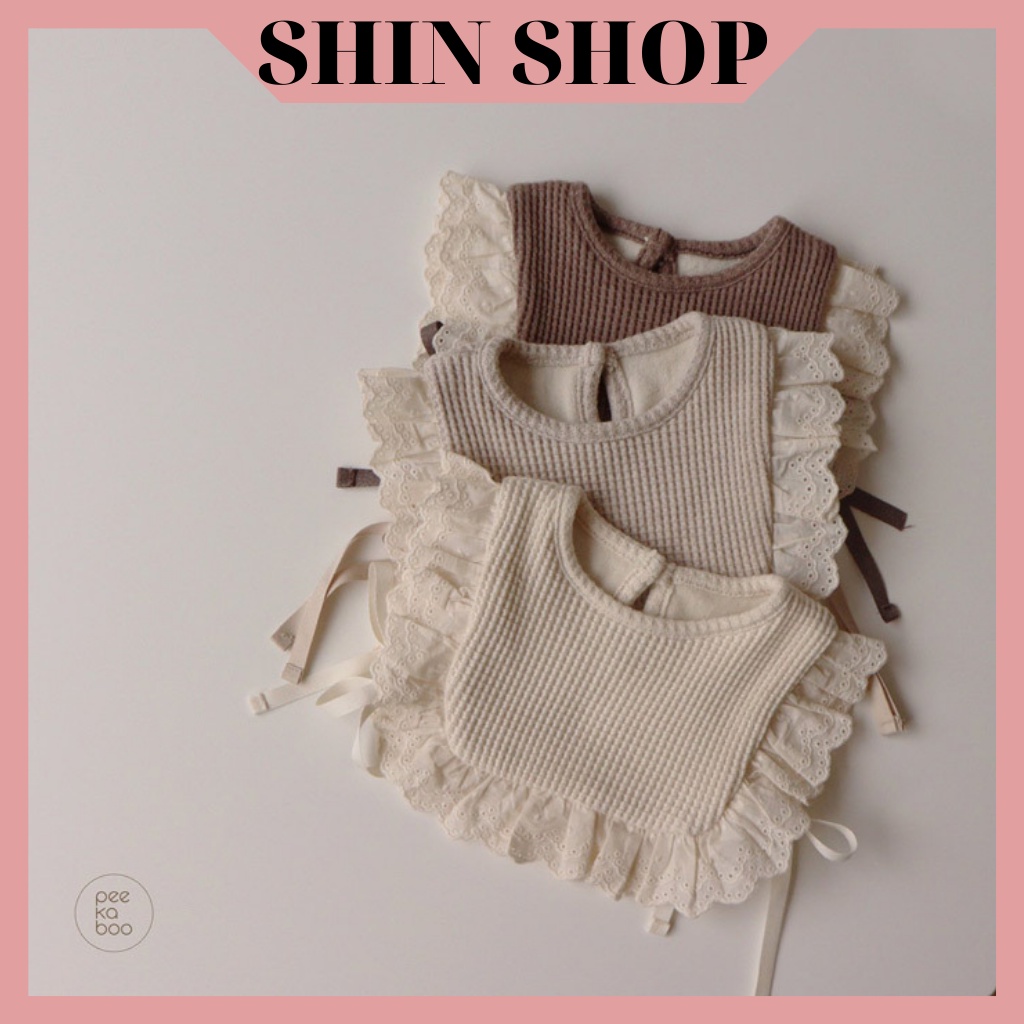 Yếm vuông viền bèo cột dây ngang phong cách hàn quốc YC03- SHIN SHOP