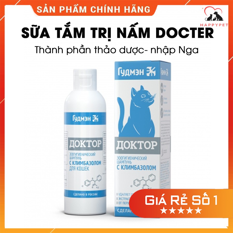 Sữa tắm chống nấm cho chó mèo Zoo Doctor, sữa tắm nấm cho mèo - nhập Nga