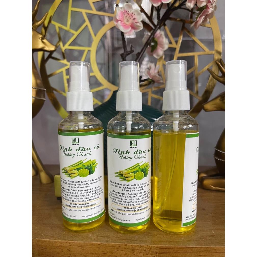 Tinh dầu sả hương chanh xịt muỗi tự nhiên an toàn 100