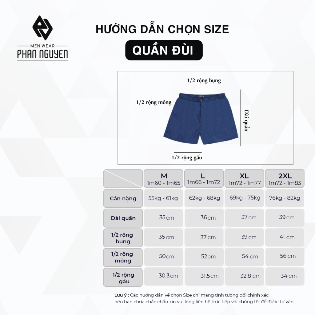 Quần Đùi Nam PHAN NGUYỄN Chất Cotton, Mát Mẻ, Thoáng Khí Tốt, Kiểu Dáng Không Kén Người Mặc QDV.014