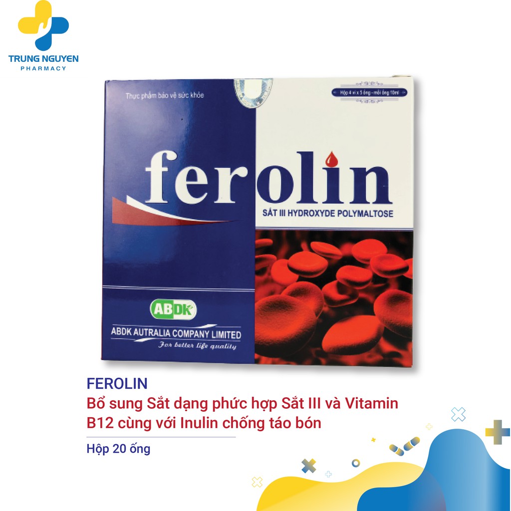 Ống bổ sung sắc III và Ferolin (Hộp 20 ống)