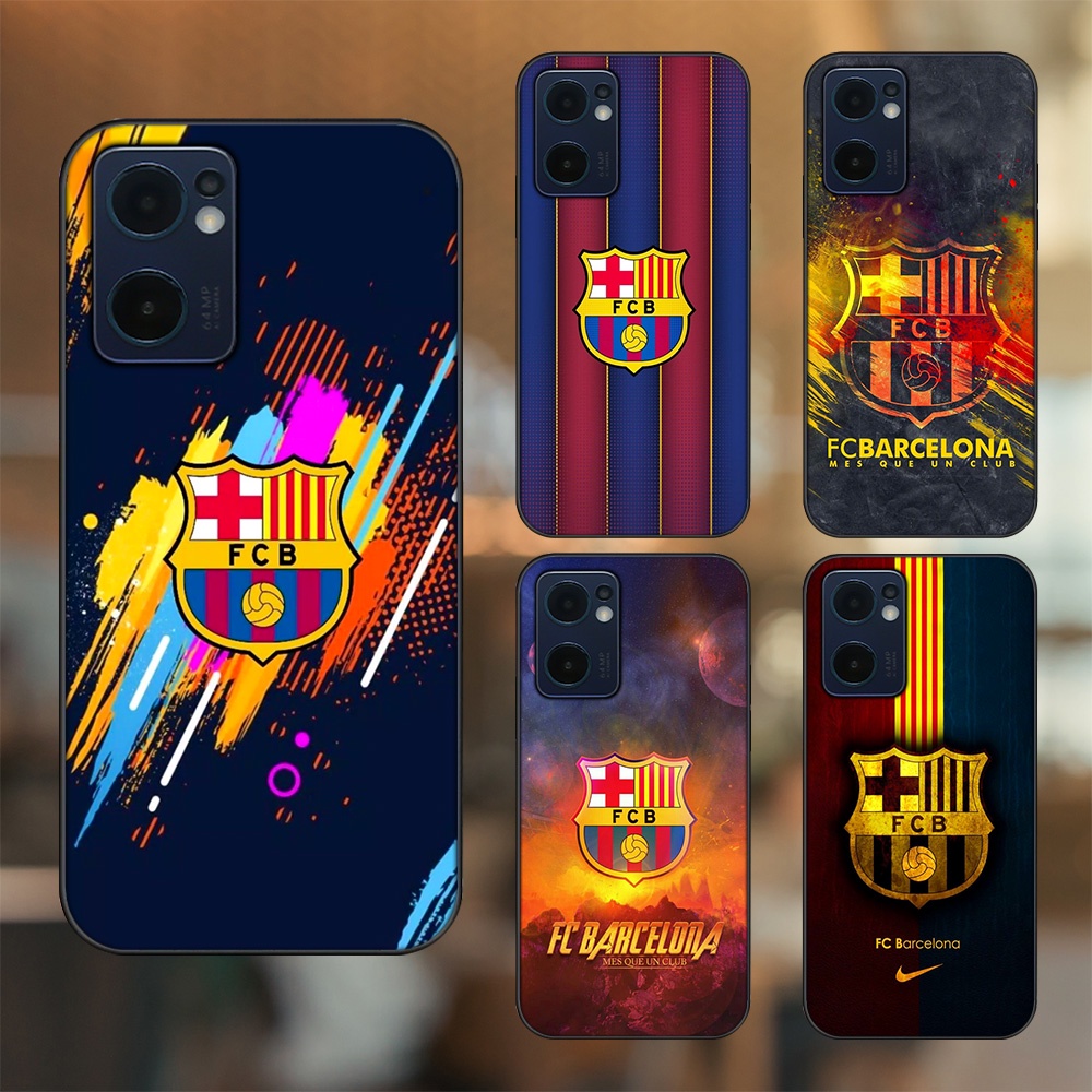 Ốp lưng Oppo Reno 7 5G viền đen in hình Barcelona Barca