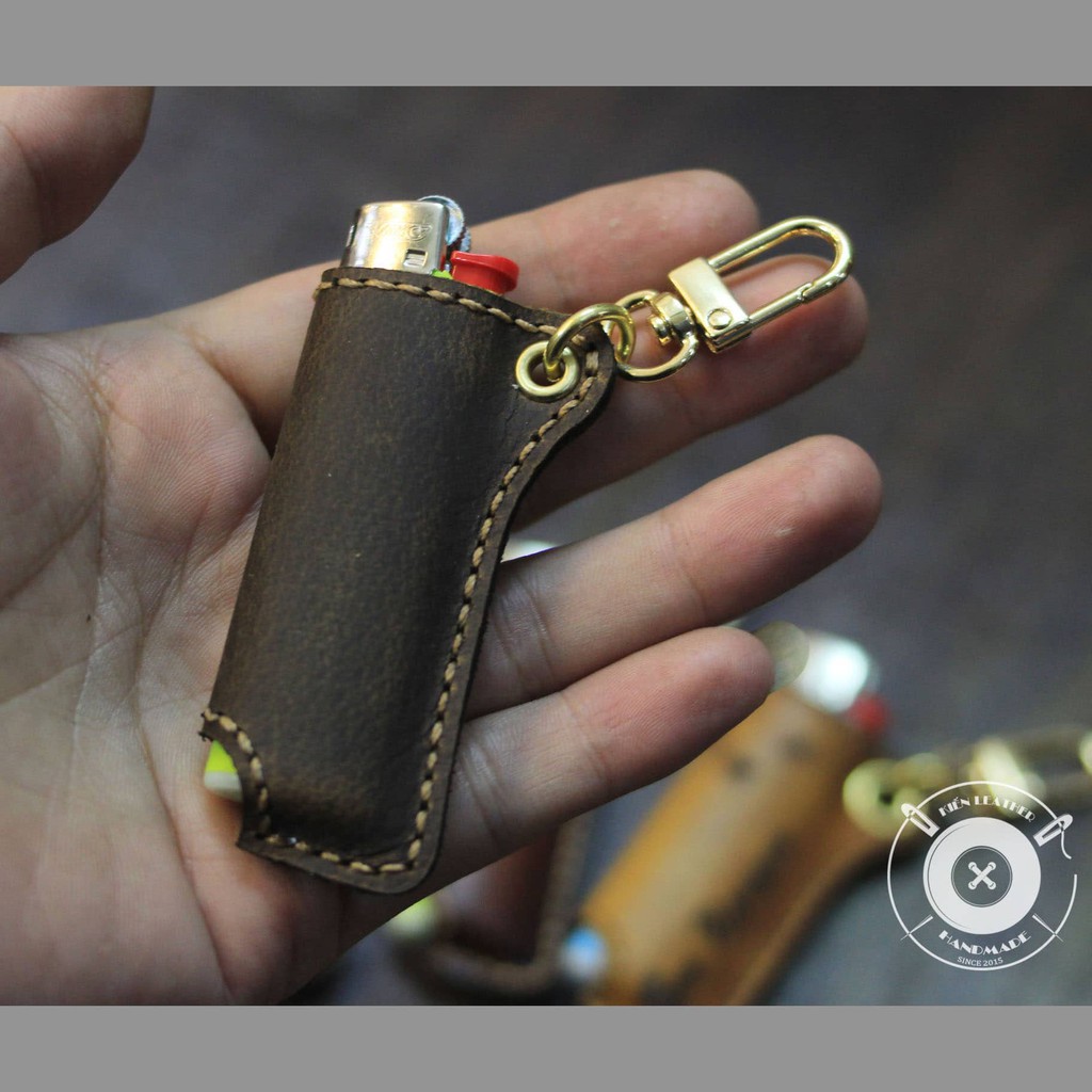 Bao bật lửa da thật 100% by Kiến Leather