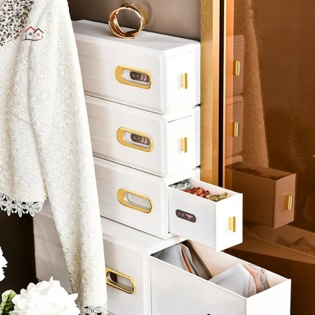 Hộp Đựng Vớ / Đồ Lót Nhiều Ngăn Tàng Hình Gắn Tường Không Cần Đóng Đinh