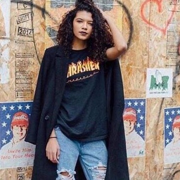 ÁO THRASHER BLACK