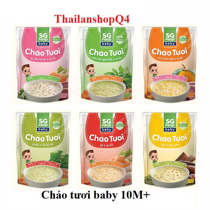 (HCM) CHÁO ĂN DẶM CHO BÉ 10 THÁNG SG FOOD