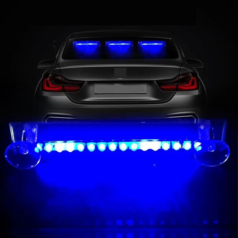 1 Đèn LED Cảnh Báo Sử Dụng Năng Lượng Mặt Trời Nhiều Màu Sắc Siêu Sáng Trang Trí Nội Thất Xe Hơi