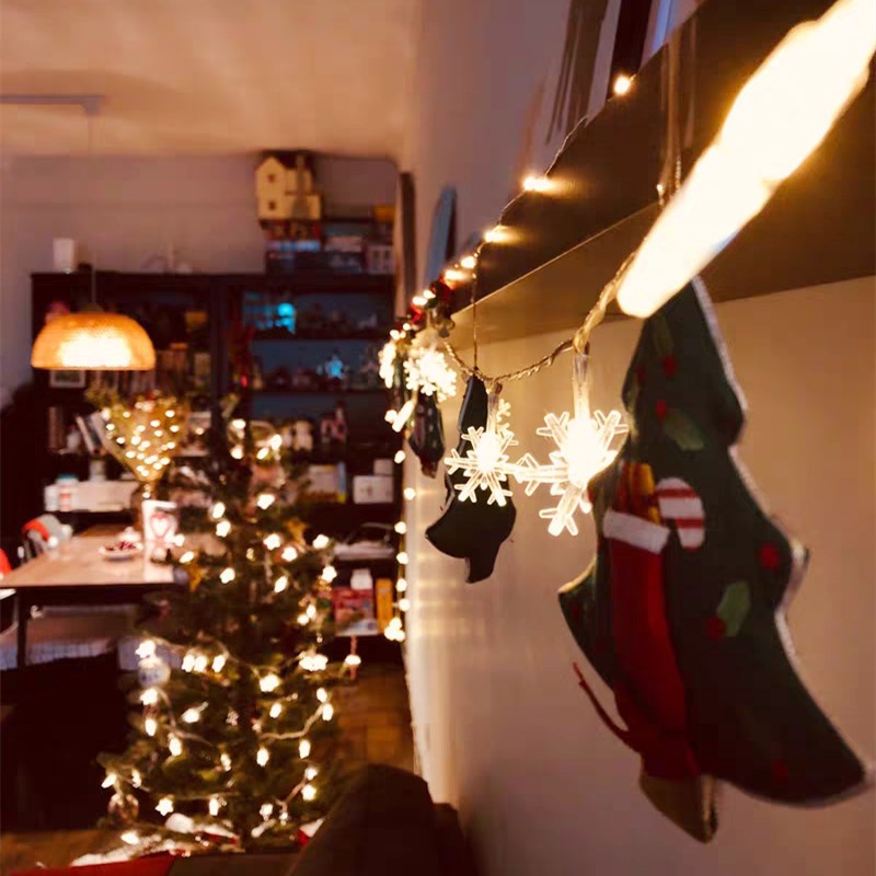 Dây đèn led 20 bóng trang trí Giáng Sinh đẹp mắt