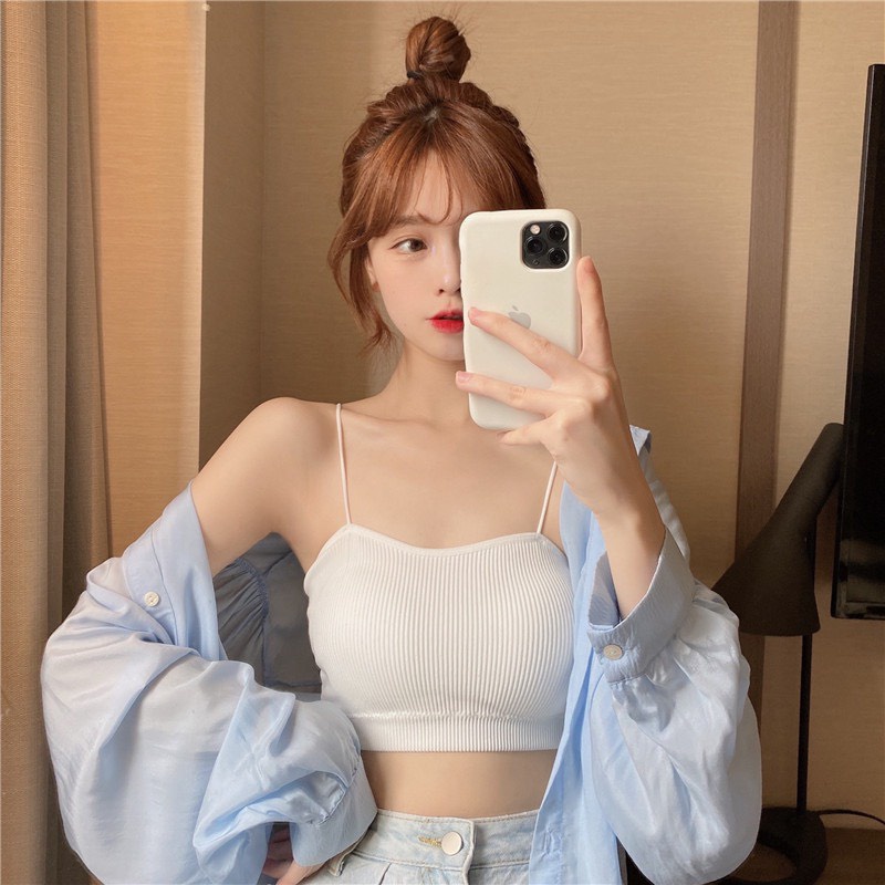 Áo Bra Nữ 2 Dây Gân Tăm Dây Mảnh Đáng Yêu Và Gợi Cảm 7719 | BigBuy360 - bigbuy360.vn