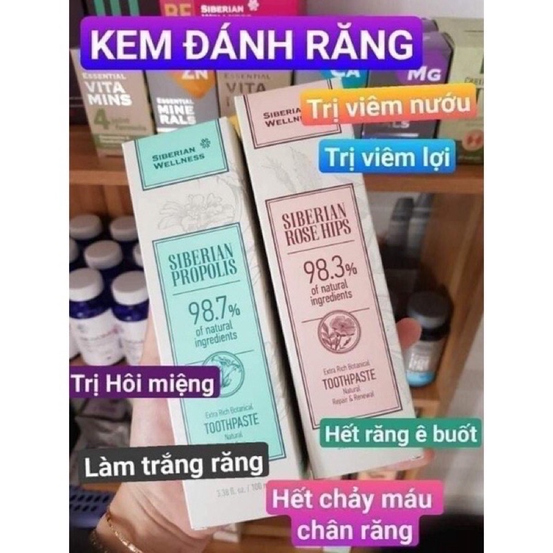 Kem đánh răng thảo dược keo ong siberian bảo vệ răng lợi chắc khoẻ