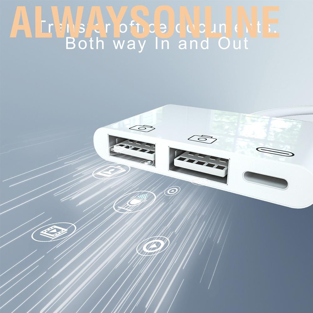 Đế Chia Cổng Usb Otg 3 Trong 1 Đa Năng Tiện Dụng Dành Cho Ios